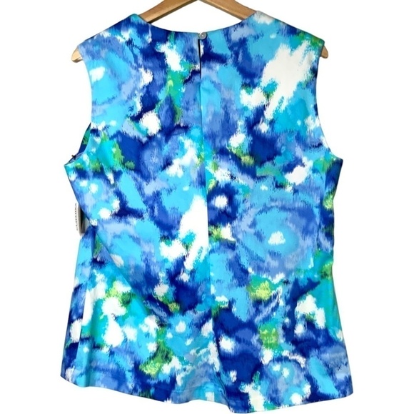 Clothes by Muriel Dombret Floral Cotton Gathered Tank Top NWT US Sz 12 - Picture 4 of 11